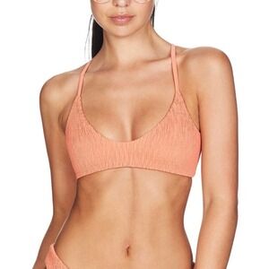 Nookie Apricot sugarbaby fixed Texture Adjustable Bikini Swim Top Size Large